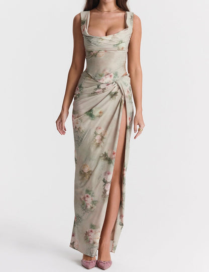'Una' 'Vesper' Vintage Floral Top & Skirt Set