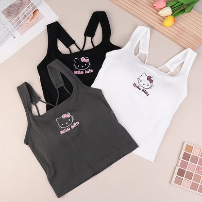 Hello Kitty Padded Crop Tank Top