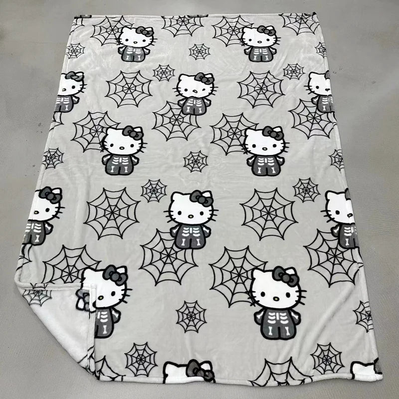 Halloween Hello Kitty Skeleton Web Blanket