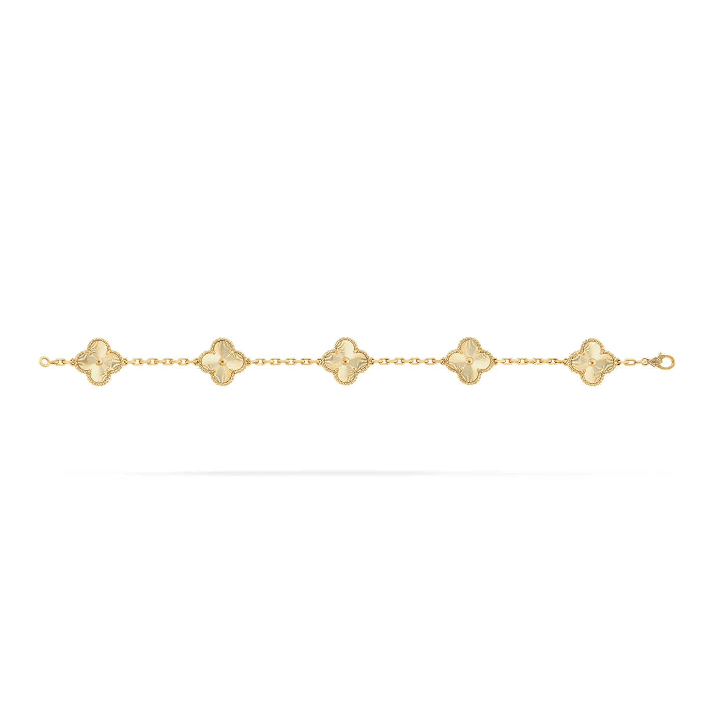 Full Gold 5 Motif Clover Bracelet