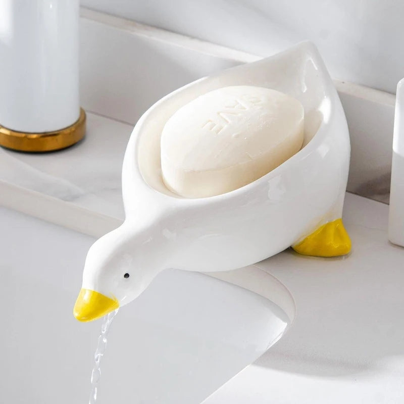 Duck Shaped Self Draining Soap Dish