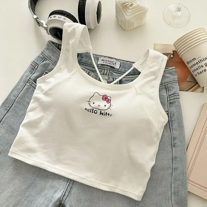 Hello Kitty Padded Crop Tank Top