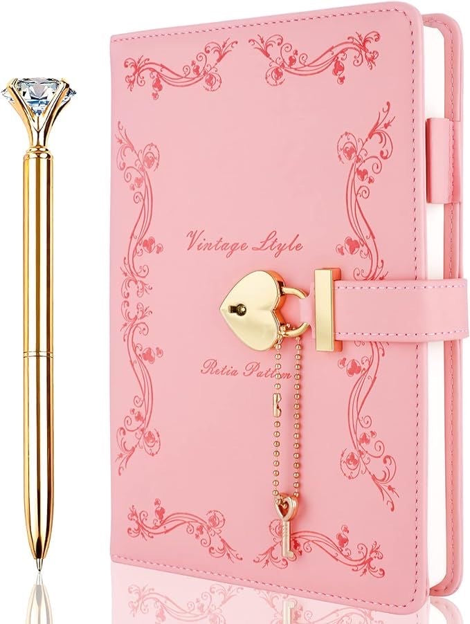 ‘Vintage Style’ Heart Shaped Lock Diary