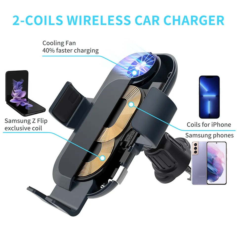 Z Flip 5 and 4 Car Mount Wireless Charger | Samsung Galaxy - Luxandluxy
