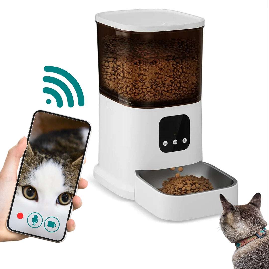 6L Automatic Pet Cat Feeder with Camera - Luxandluxy