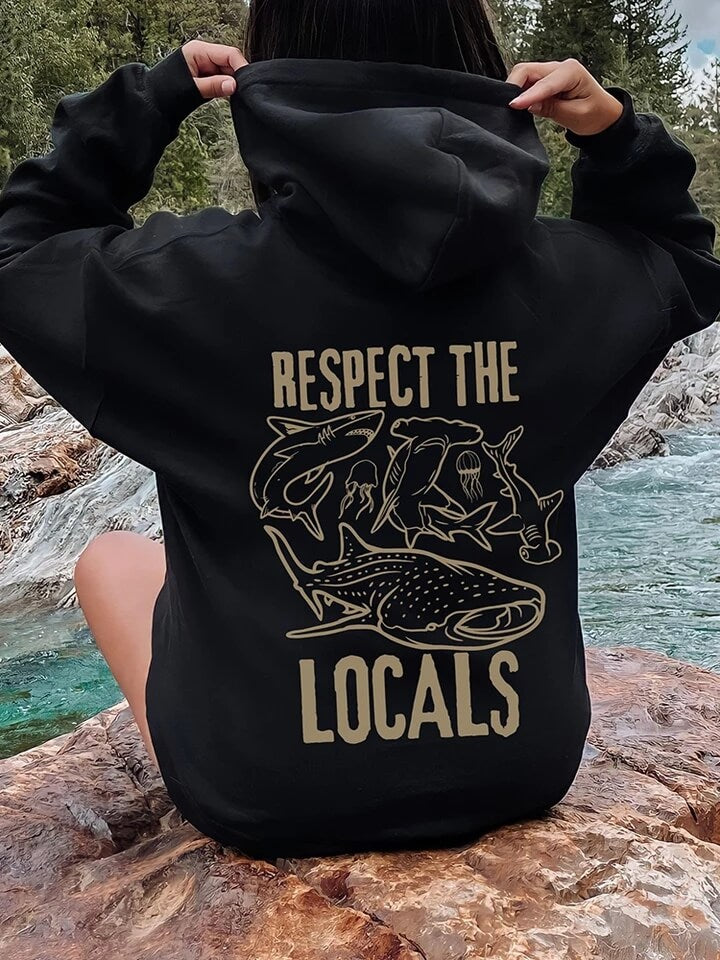Respect the Locals Whale Hoodie