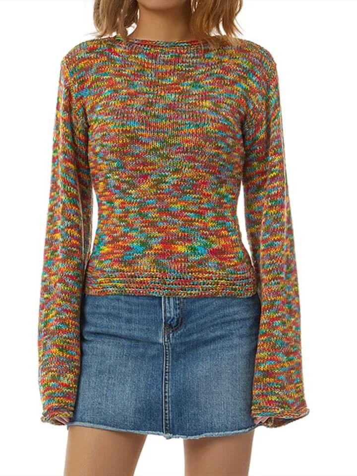 Colorful Knitted Sweaters - Luxandluxy