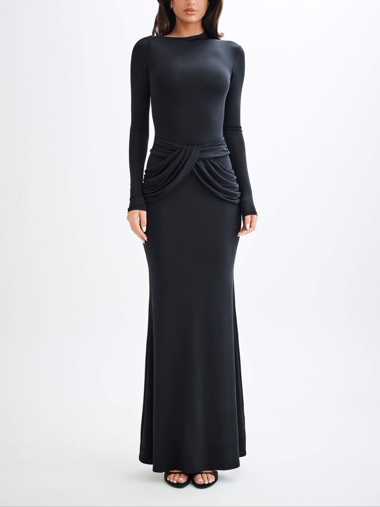 Halcyon Long Sleeve Slinky Maxi Dress