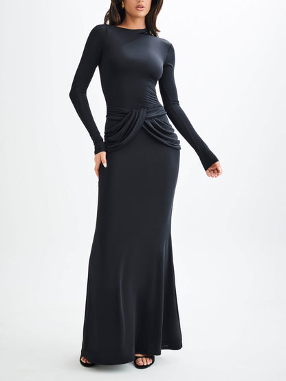 Halcyon Long Sleeve Slinky Maxi Dress