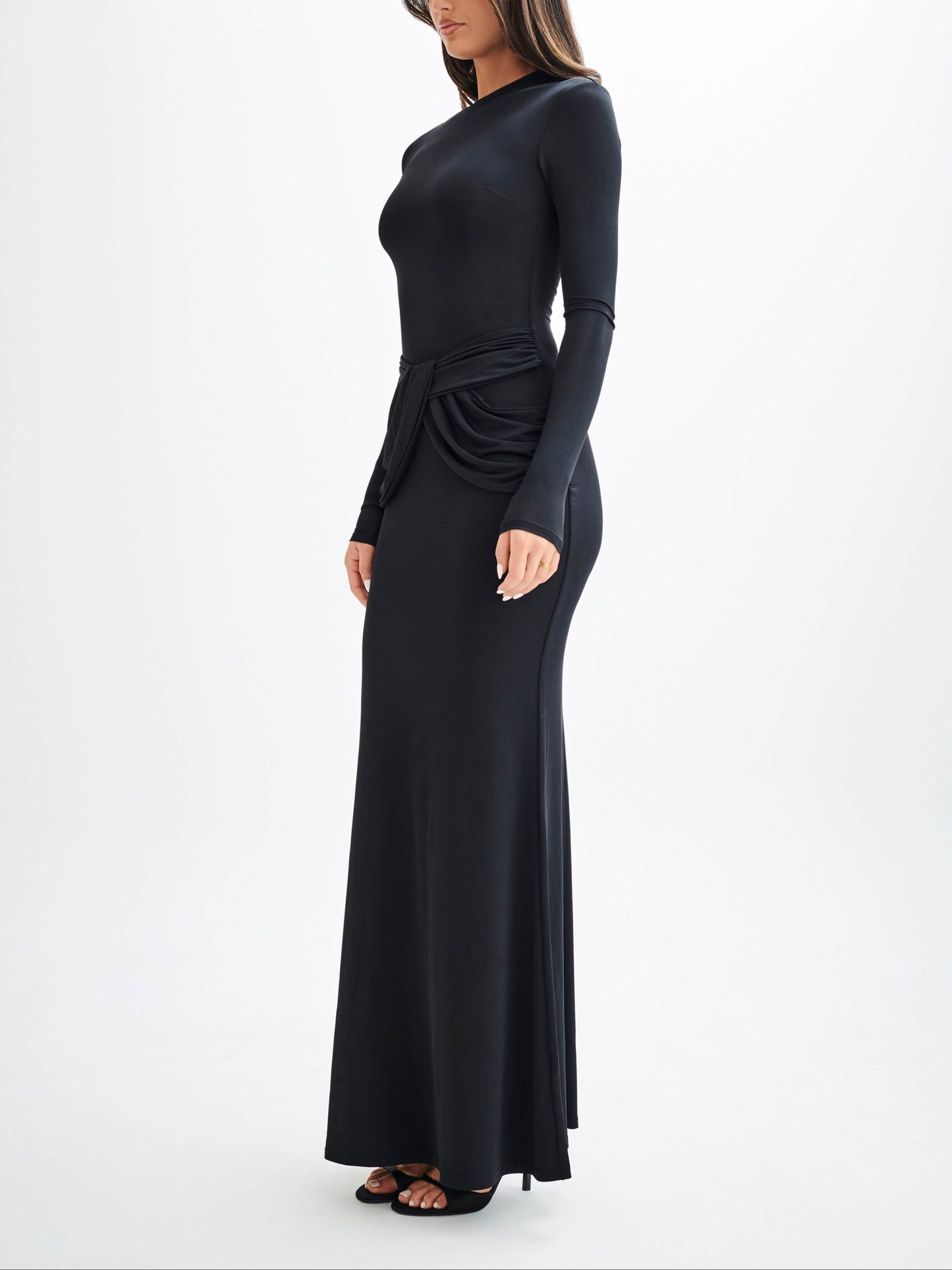 Halcyon Long Sleeve Slinky Maxi Dress