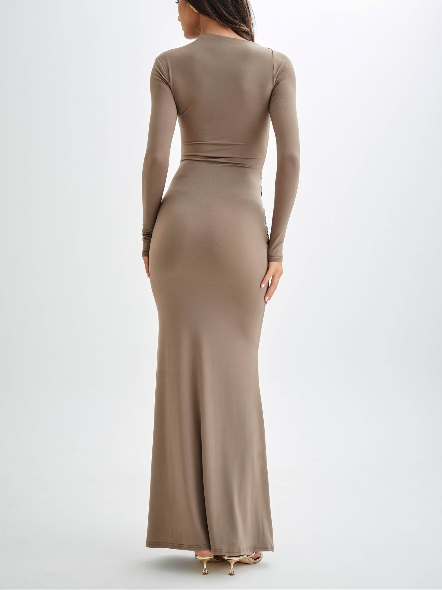 Halcyon Long Sleeve Slinky Maxi Dress