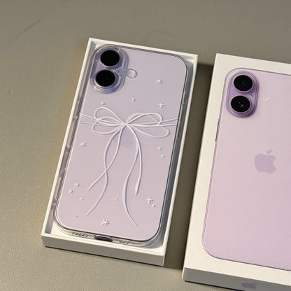 Double Bow & Stars Transparent iPhone Case