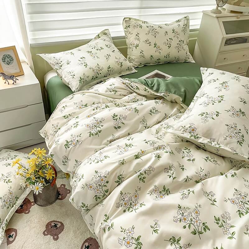 Chamomile Flower Print Bedding Set