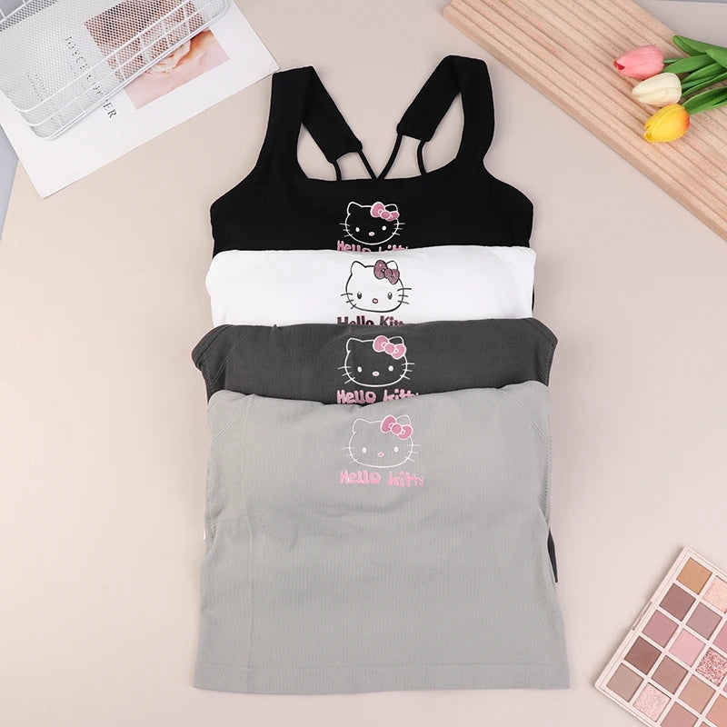 Hello Kitty Padded Crop Tank Top