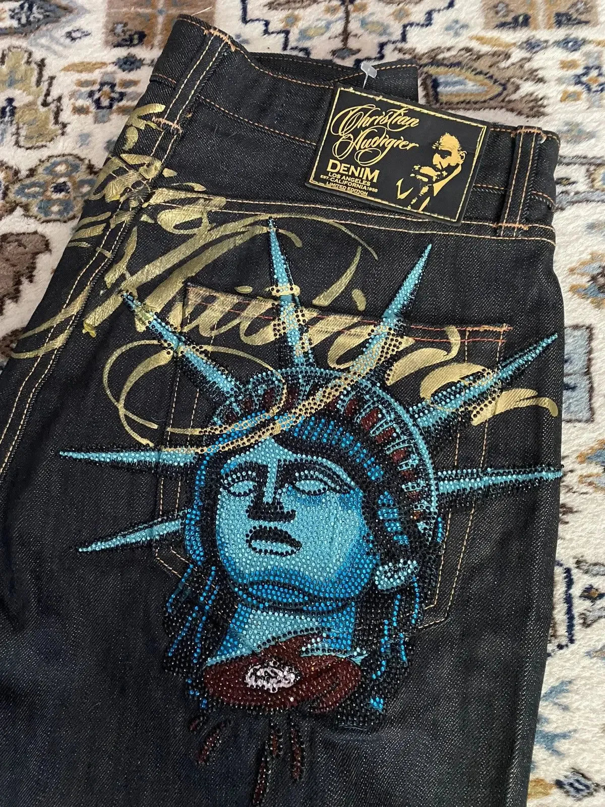 'Christian Audigier' Statue of Liberty Jeans