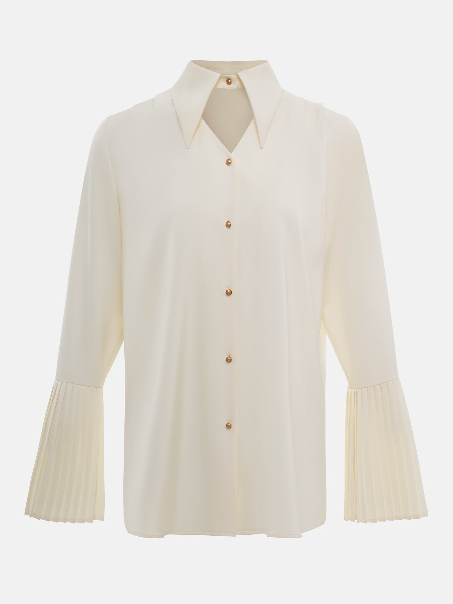 Loose Blouse With Pleated Cuffs