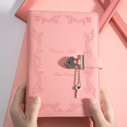 ‘Vintage Style’ Heart Shaped Lock Diary