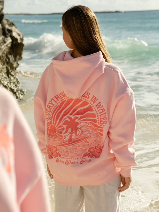 ‘Everything Comes In Waves’ Oversized Hoodie