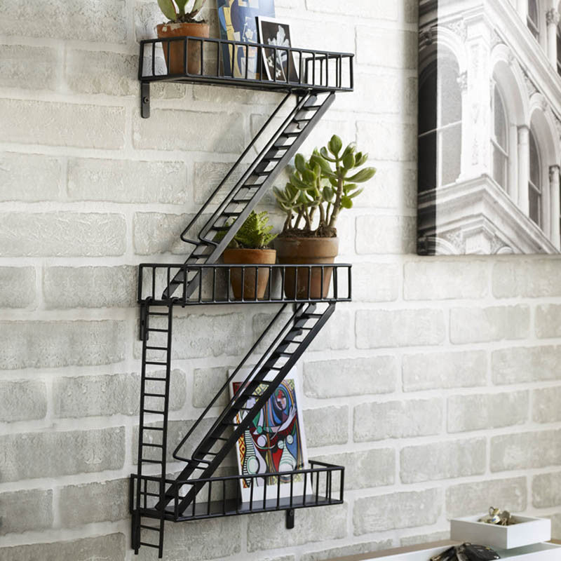 Fire Escape Display Wall Shelf