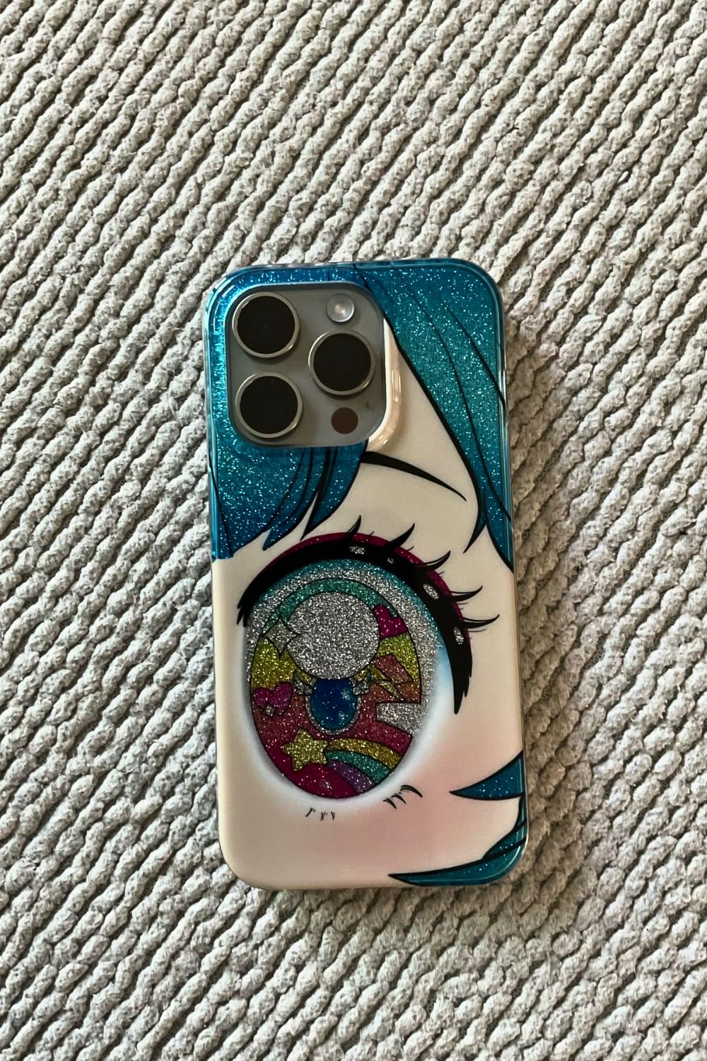 Anime Glitter Eye iPhone Case