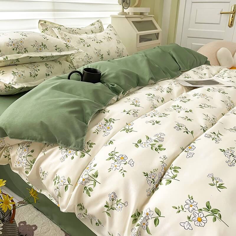 Chamomile Flower Print Bedding Set