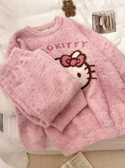 Hello Kitty Marshmallow Fuzzy Pajama Set