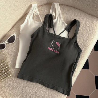 Hello Kitty Padded Crop Tank Top