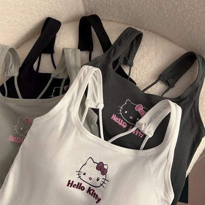 Hello Kitty Padded Crop Tank Top