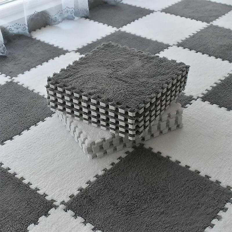 Plush Puzzle Foam Floor Mats - Luxandluxy