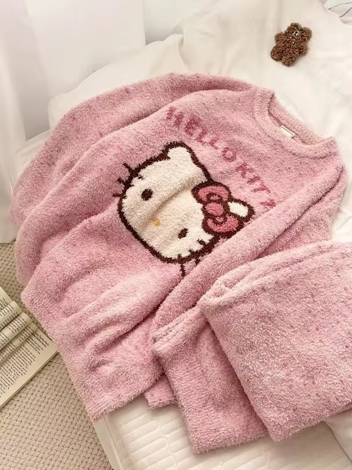 Hello Kitty Marshmallow Fuzzy Pajama Set