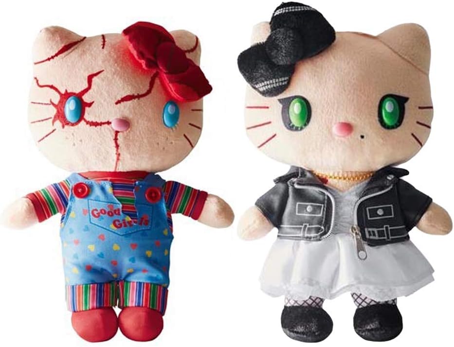 Hello Kitty Chucky & Tiffany Plushies (Set of 2) - Luxandluxy
