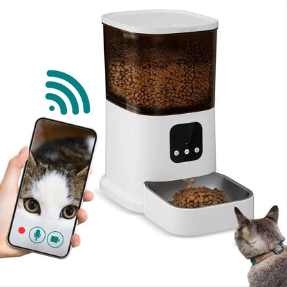 6L Automatic Pet Cat Feeder with Camera-Luxandluxy