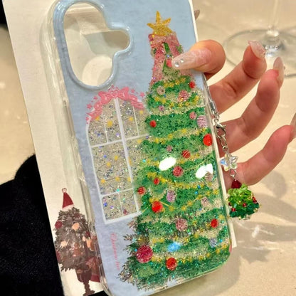 Christmas Tree Windowsill iPhone Case