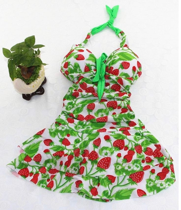 Ruffle Strawberry Swimsuit