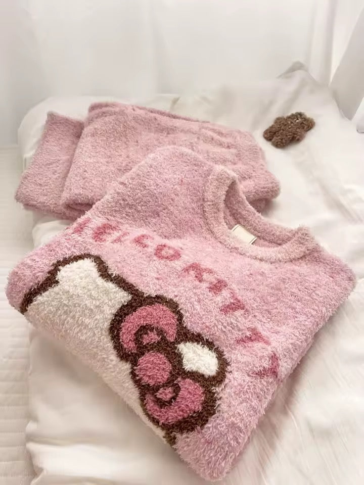 Hello Kitty Marshmallow Fuzzy Pajama Set