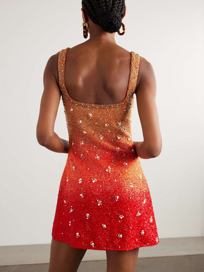 Sunset Gradient Mini Dress