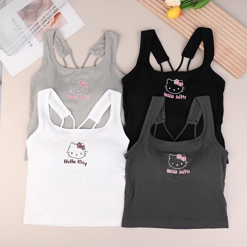 Hello Kitty Padded Crop Tank Top