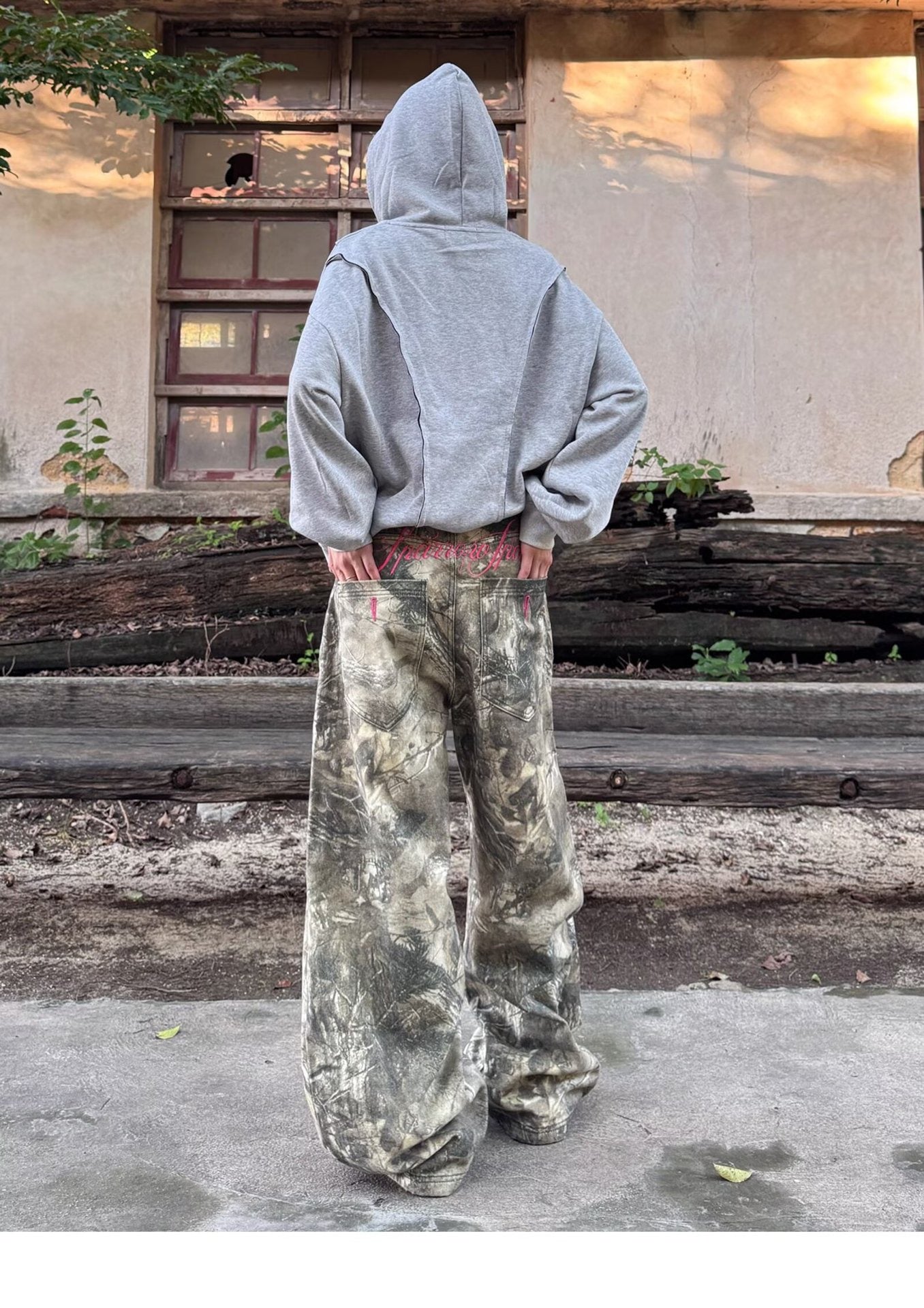 “Sparrow Spot” Camo Wide Leg Jeans