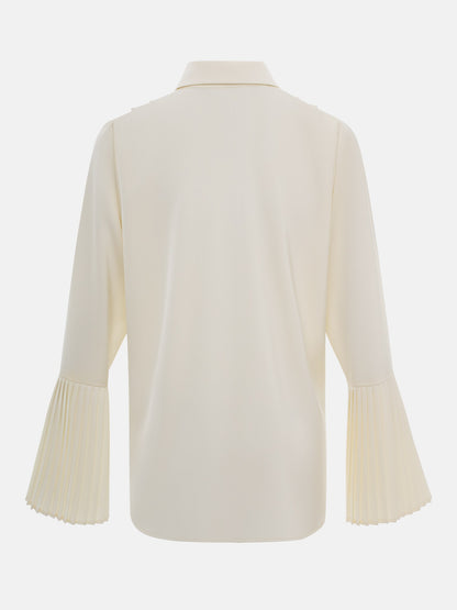 Loose Blouse With Pleated Cuffs