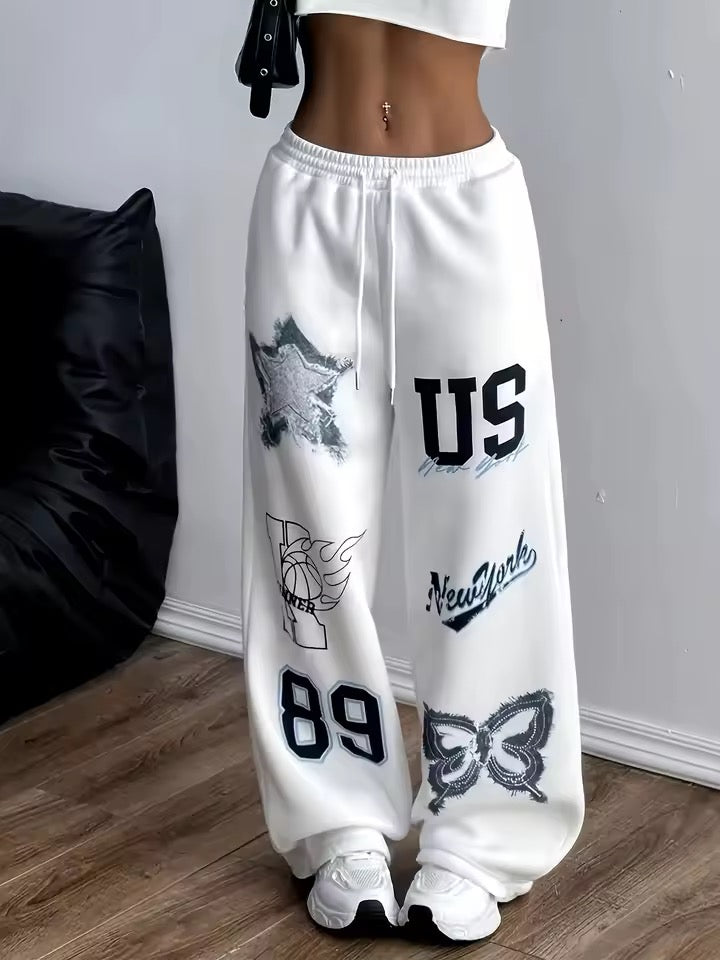 “US New York 89” Butterfly Star Pants