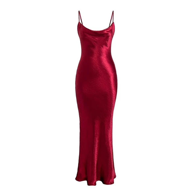 Satin Slip Scarlet Sensation Dress