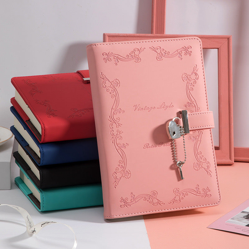 ‘Vintage Style’ Heart Shaped Lock Diary