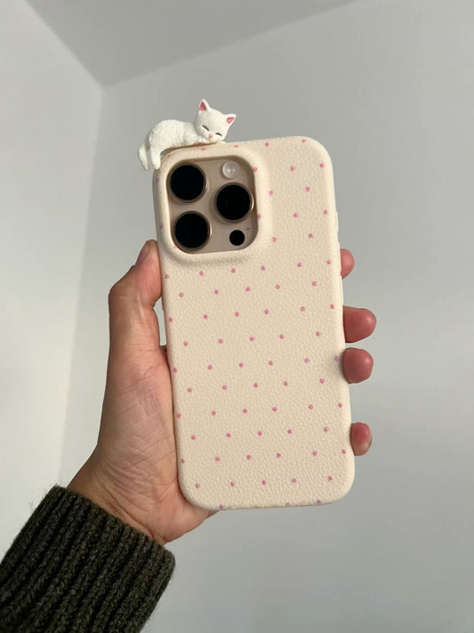 Cat Hipper Polka Dot iPhone Case