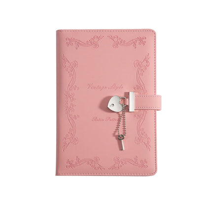 ‘Vintage Style’ Heart Shaped Lock Diary