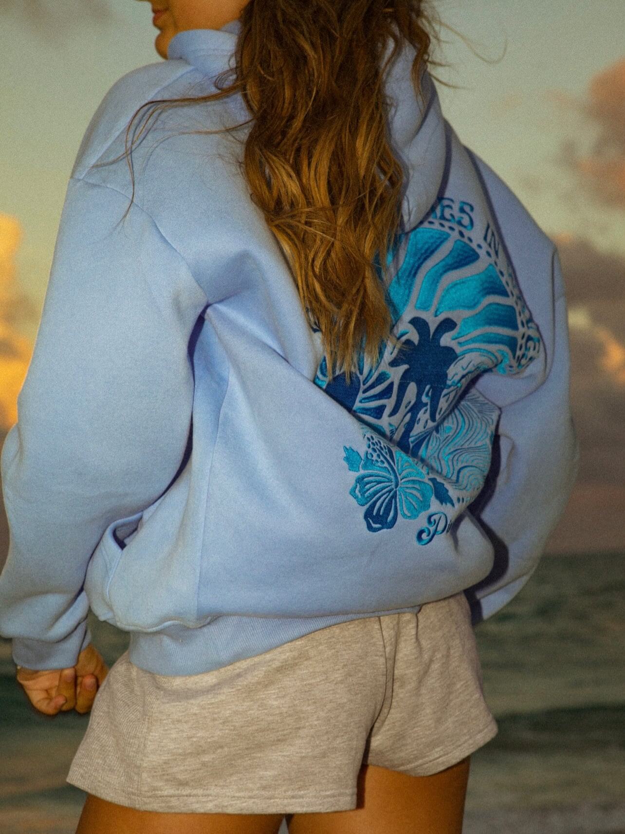 ‘Everything Comes In Waves’ Oversized Hoodie