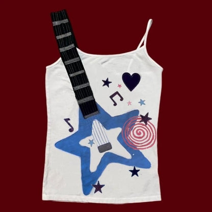 Guitar Music Graphic Camisole Top
