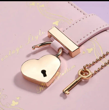 ‘Vintage Style’ Heart Shaped Lock Diary