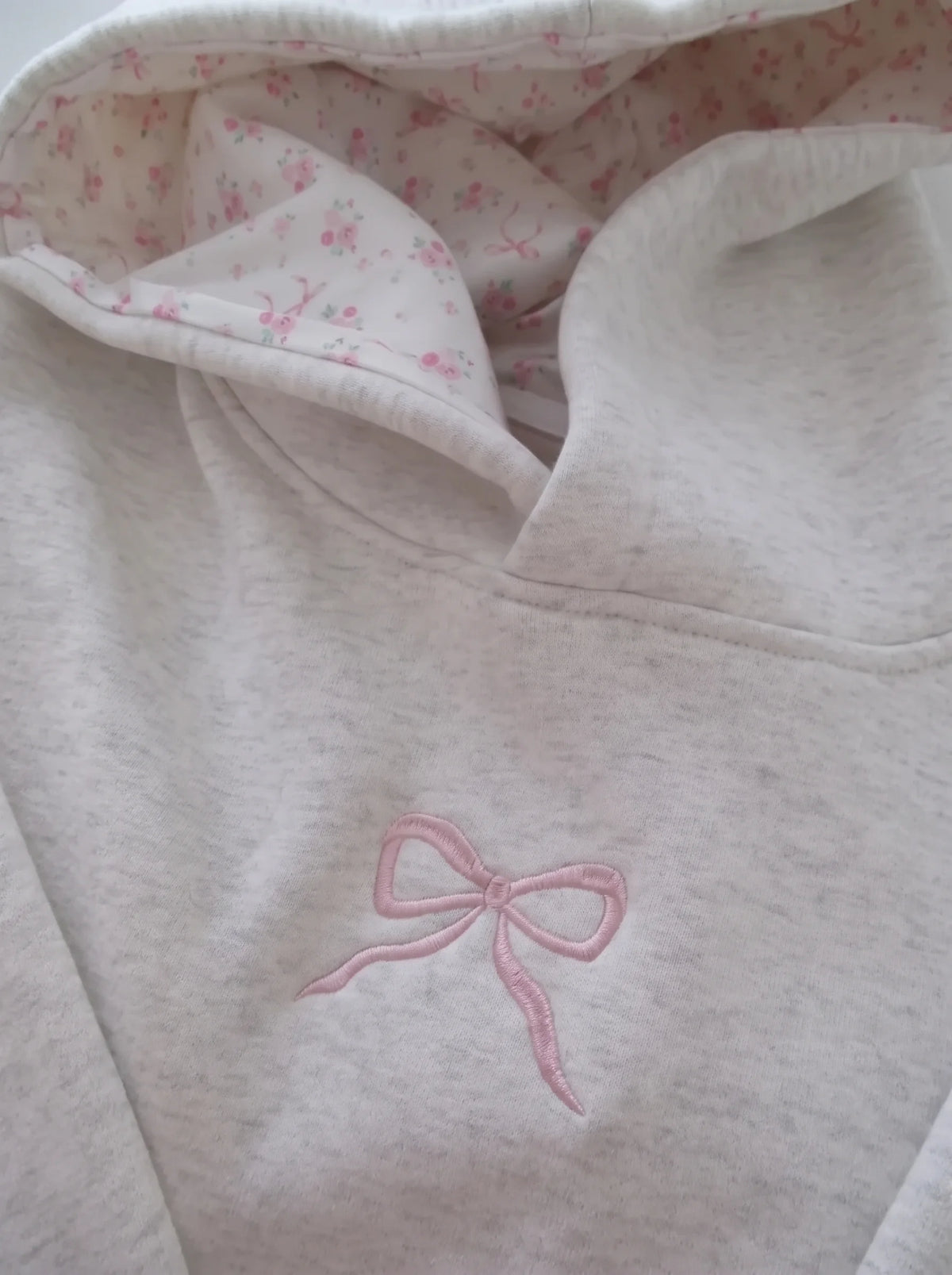 Bow Embroidered Hoodie