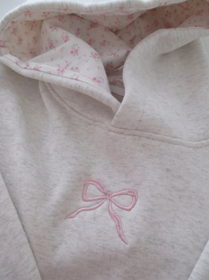 Bow Embroidered Hoodie
