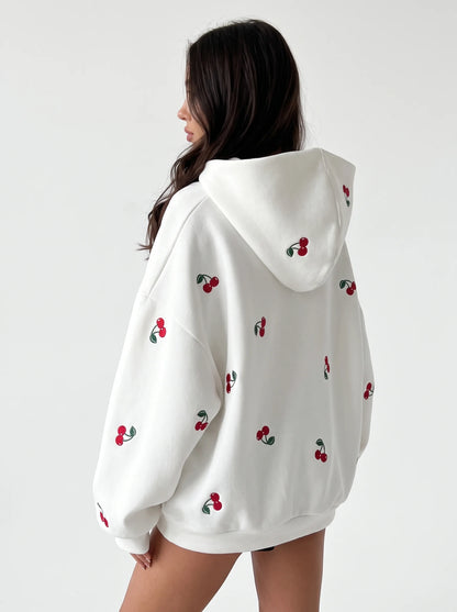 Cherry Drop Zip Hoodie